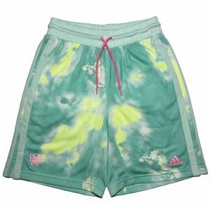 Adidas Shorts Mens Small Aeroready Leisure Sports Stripes Tie Dye Mesh Athletic